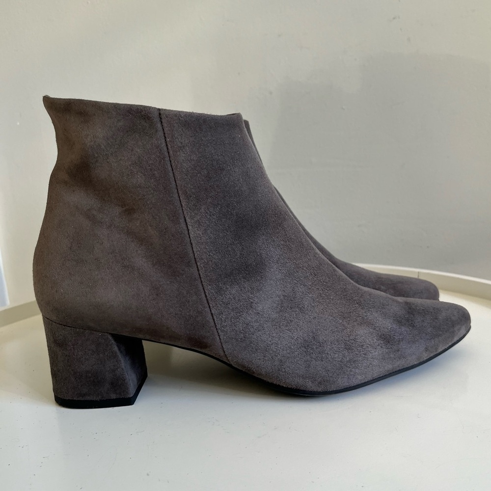 Paul Green Austria Gray Leather Suede Bridgit Boots UK 6.5/US 9